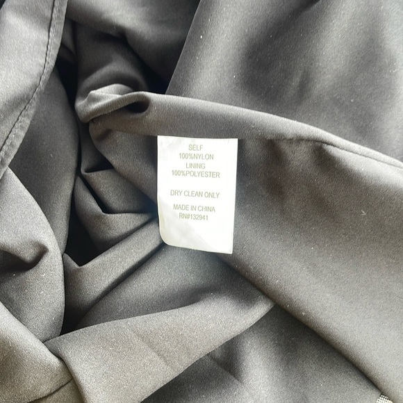 AMANDA UPRICHARD Evangeline Dress in Eclipse black gold buttons mini collar - Picture 4 of 5